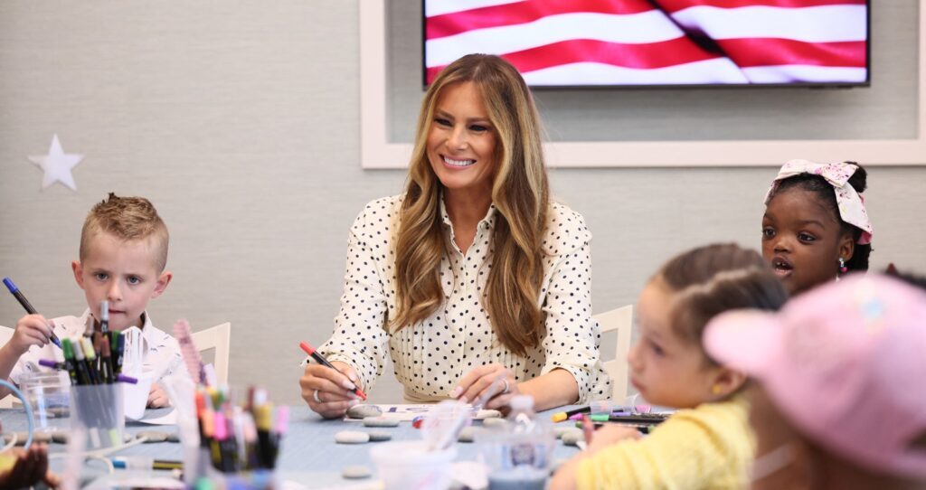 Melania Trump Visits Cancer-Stricken Children In D.C.