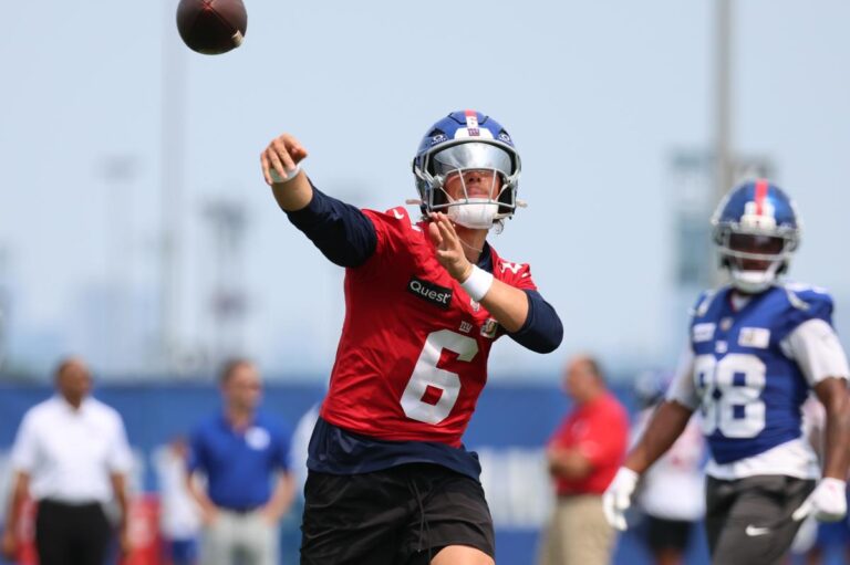 Jaxson Dart’s Giants Learning Curve Draws Attention After Reported Tough Camp Day